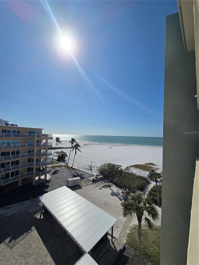 property view of water with a view of the beach