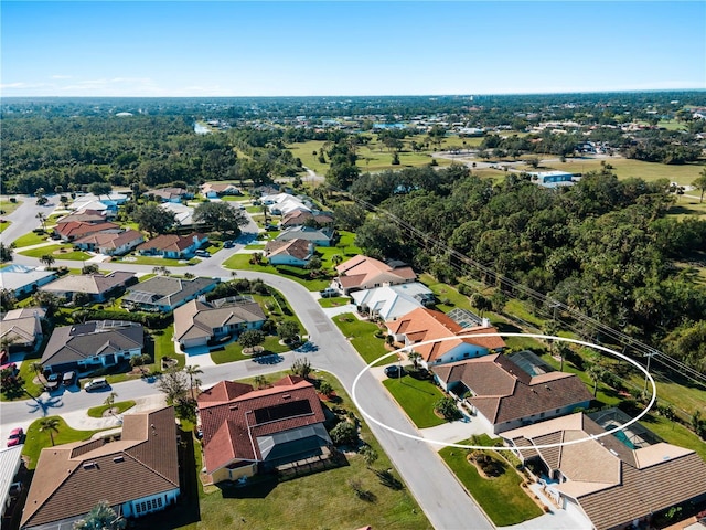 bird's eye view featuring a residential view