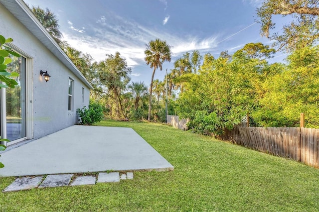 view of yard with a patio