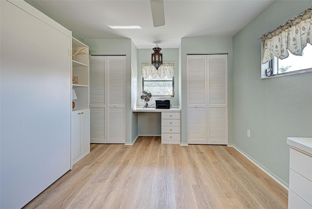 interior space with light wood-type flooring