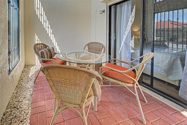 balcony with a patio