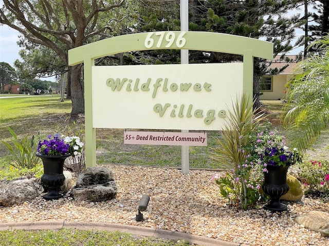 view of community sign