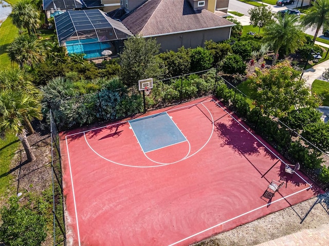 view of basketball court