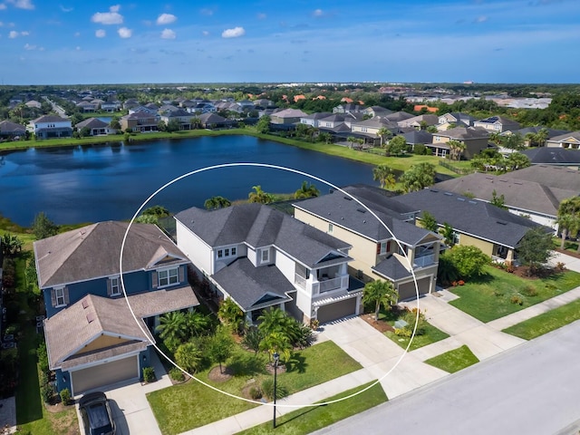 5930 Anise Dr, Sarasota, FL 34238 - bird's eye view featuring a residential view and a water view