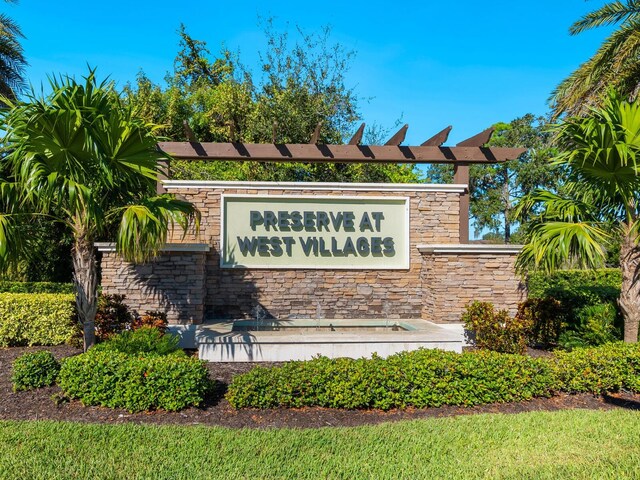 view of community sign