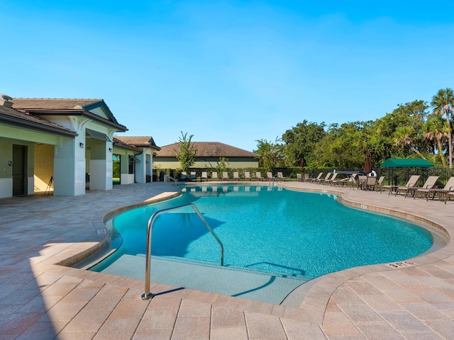 view of pool with a patio