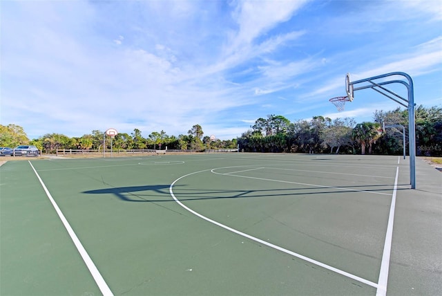 view of basketball court