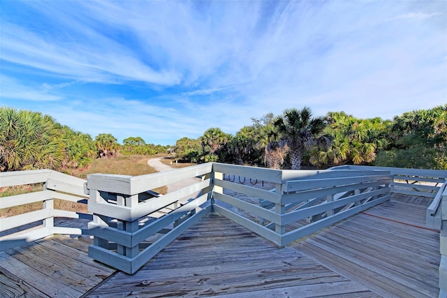 dock area with a deck