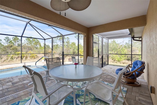 view of sunroom