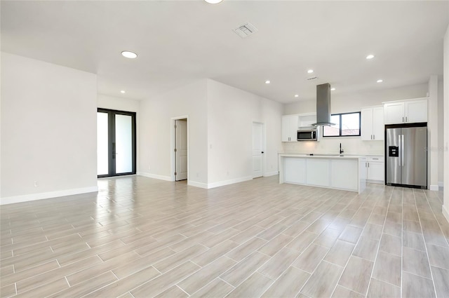 view of unfurnished living room