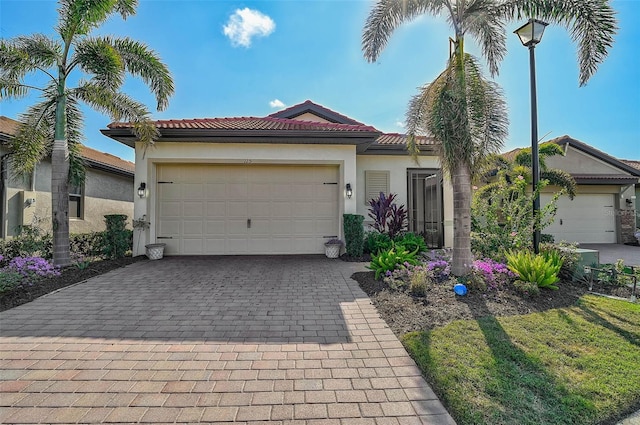 view of front of home featuring a garage