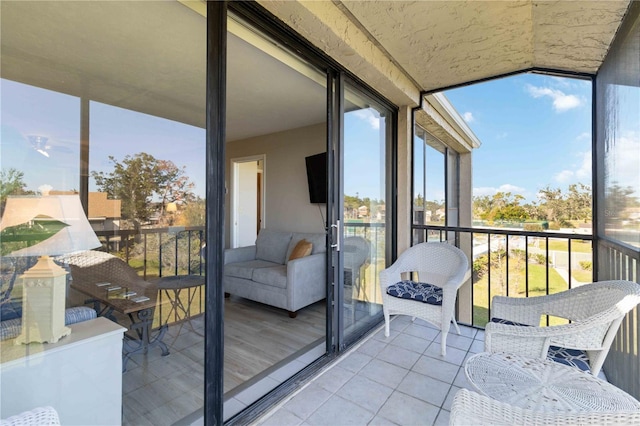 view of sunroom