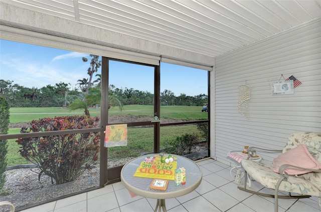 view of sunroom