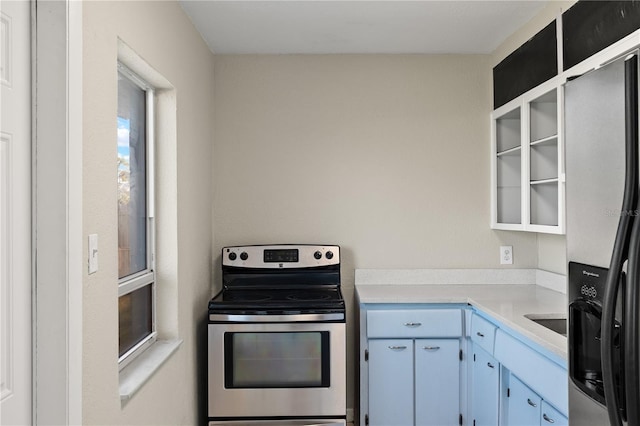 kitchen with white cabinets and stainless steel appliances