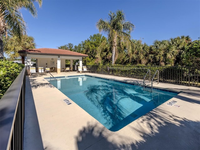 view of pool with a patio area