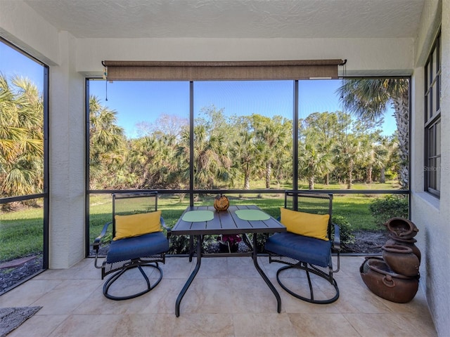 view of sunroom / solarium