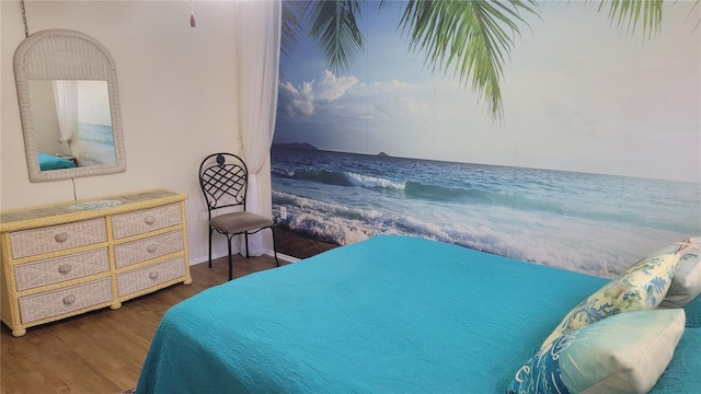 300 Base Ave E Unit 123, Venice, FL 34285 - bedroom with wood finished floors and a water view