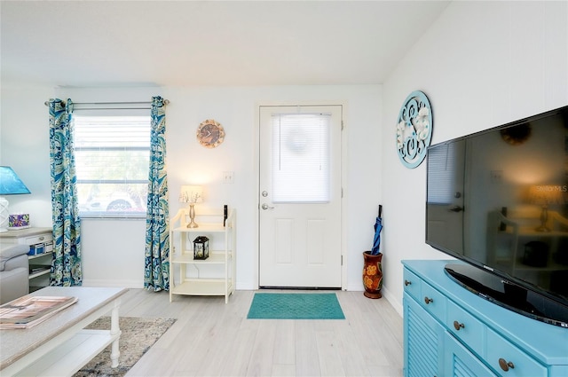 entryway featuring light wood-type flooring