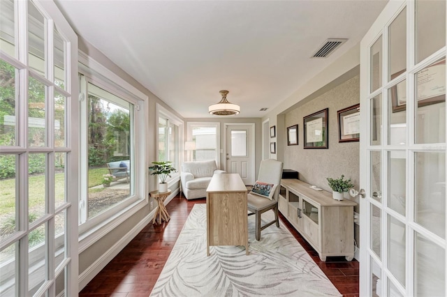 view of sunroom