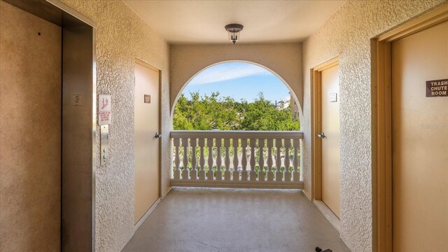 balcony with elevator