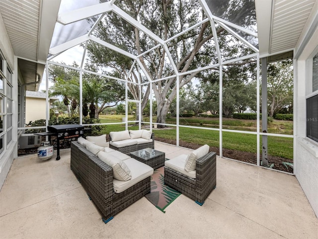 view of sunroom