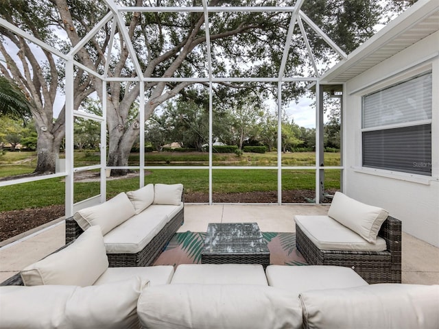 view of sunroom