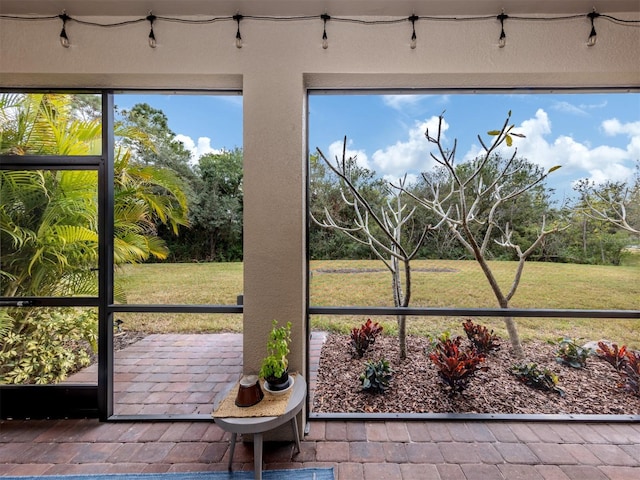 view of sunroom