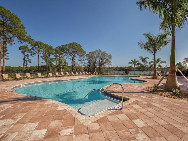 view of pool with a patio