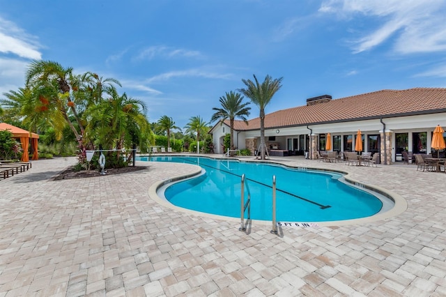 5733 Semolino St, Nokomis, FL 34275 - community pool featuring a patio