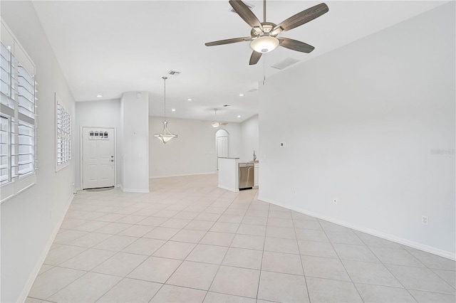 4575 Cancello Grande Ave, Venice, FL 34293 - unfurnished room featuring light tile patterned floors and ceiling fan