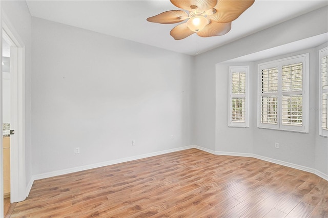 4575 Cancello Grande Ave, Venice, FL 34293 - empty room with ceiling fan and light hardwood / wood-style flooring