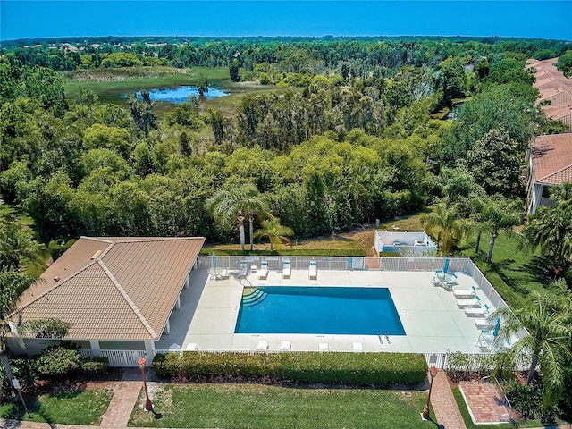 4575 Cancello Grande Ave, Venice, FL 34293 - view of pool with a water view and a patio area