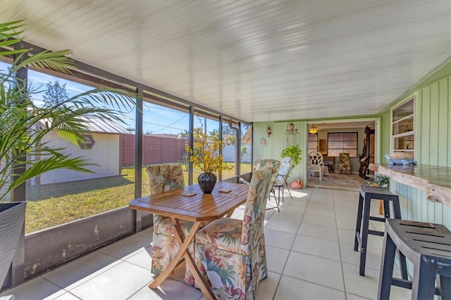 view of sunroom