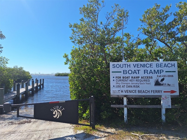 exterior space with a water view