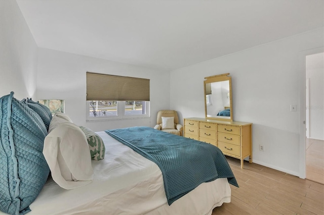 bedroom featuring light hardwood / wood-style flooring