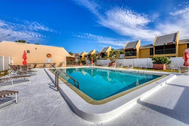 view of pool with a patio area