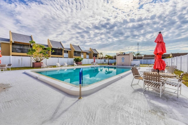 view of pool with a patio