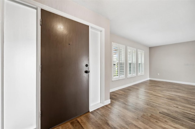 entrance foyer with hardwood / wood-style floors