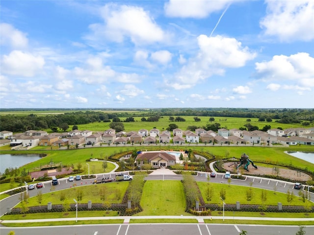16766 Carlton Pond St, Wimauma, FL 33598 - drone / aerial view featuring a water view