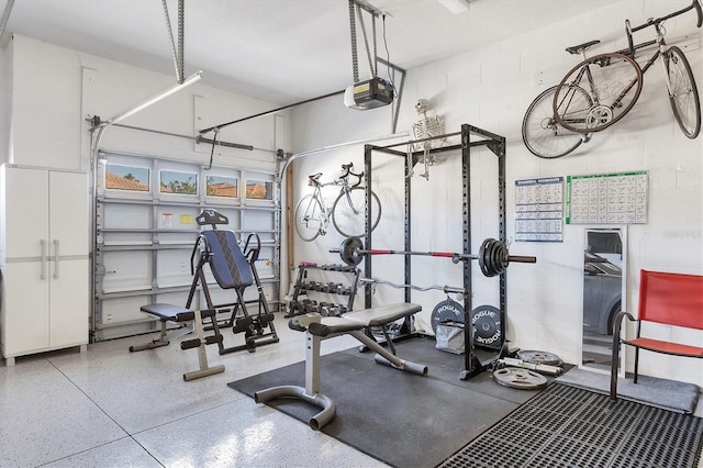 view of workout room