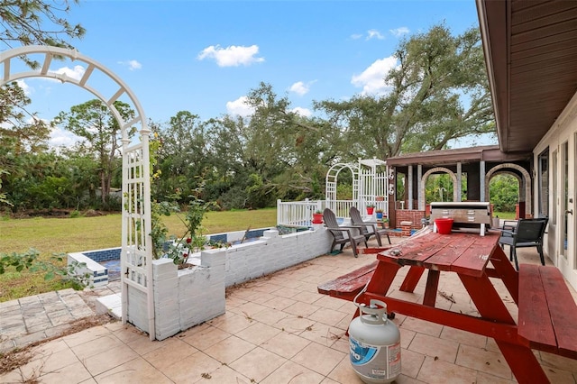 view of patio / terrace featuring area for grilling