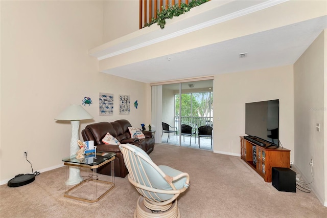 view of carpeted living room