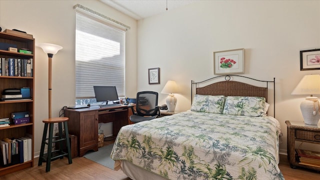 bedroom featuring light hardwood / wood-style flooring