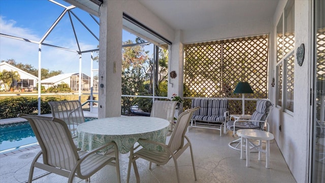 view of sunroom / solarium