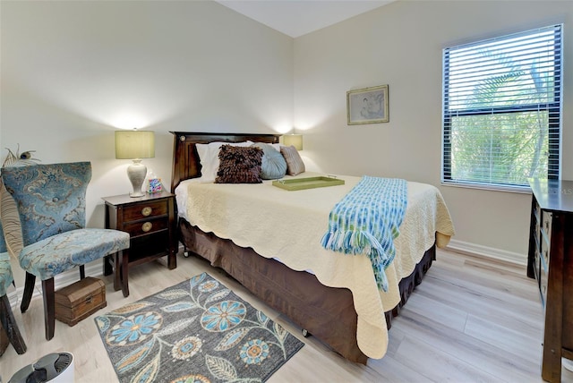 bedroom featuring light hardwood / wood-style flooring