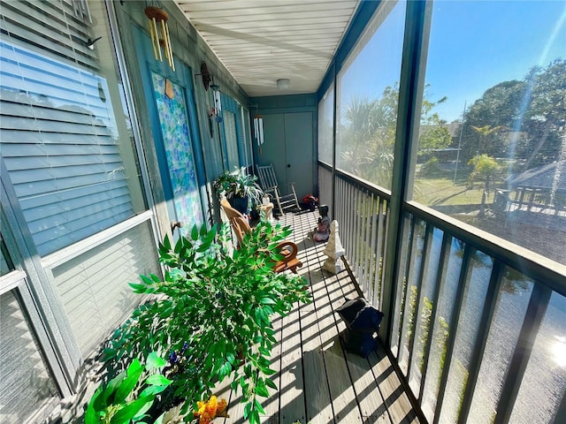 view of sunroom