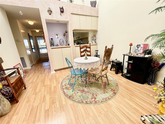 dining room featuring light hardwood / wood-style flooring