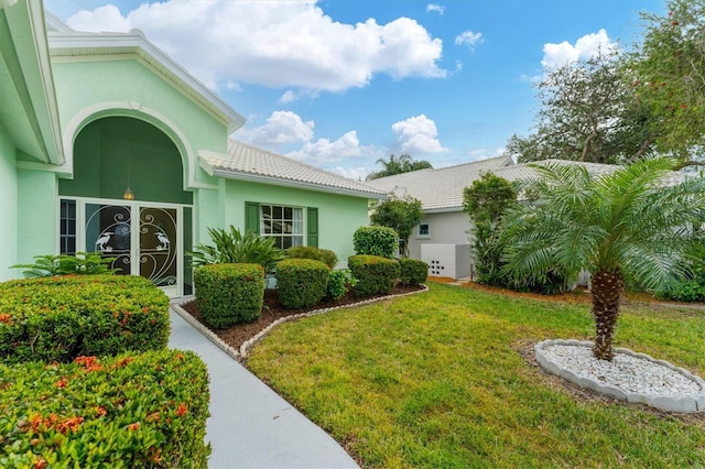 exterior space featuring a yard