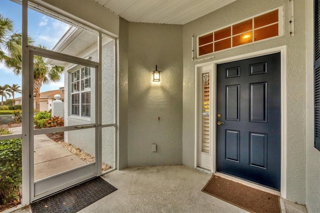 view of doorway to property