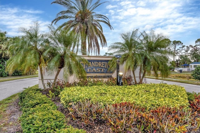 view of community sign